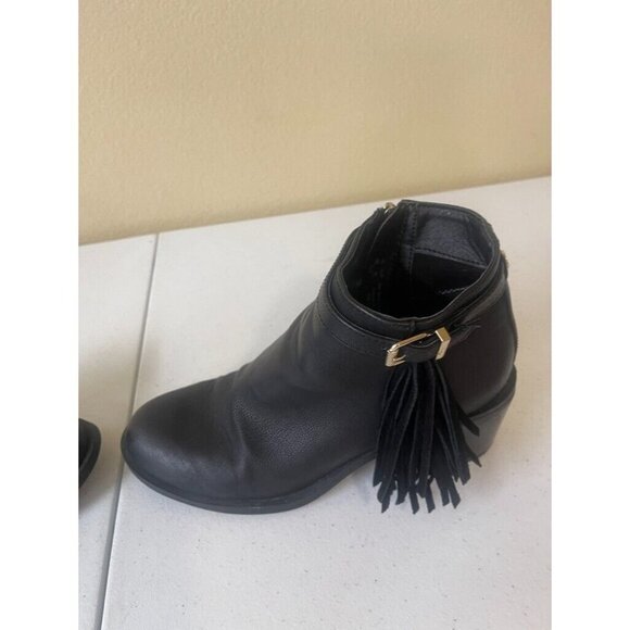 Sam Edelman CIRCUS Black Fringe Ankle Boots Booties size 8 Tassel Western Trendy - Picture 15 of 16